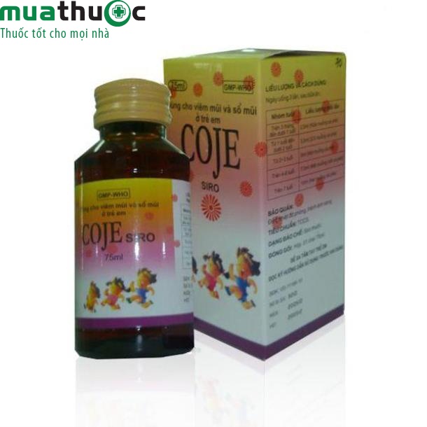 Coje (Viêm mũi và sổ mũi) 75ml – Siêu thị thuốc việt Coje (Viêm mũi và sổ mũi) 75ml – Siêu thị thuốc việt