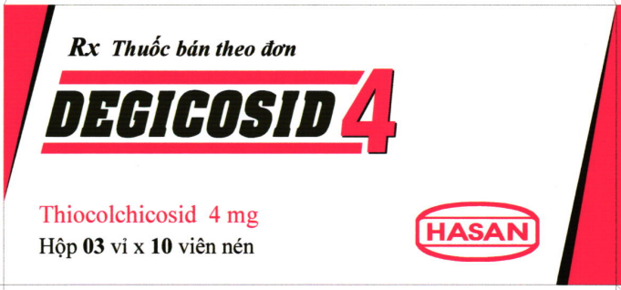 HÌNH CHỤP HỘP THUỐC DEGICOSID 8 MG ĐIỀU TRỊ GIẢM ĐAU DO CO CỨNG CƠ CẤP TÍNH