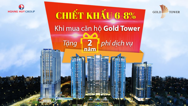 Chiết khấu lên đến 8% khi mua căn hộ Gold Tower 275 Nguyễn Trãi