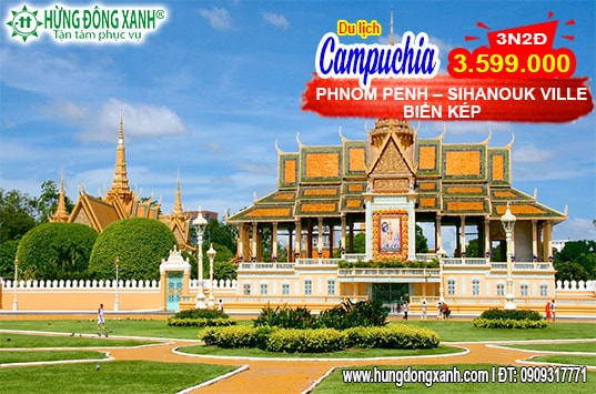 Tour Campuchia : PHNOMPENH – SIHANOUK VILLE – BIỂN KÉP ( 3N2Đ )