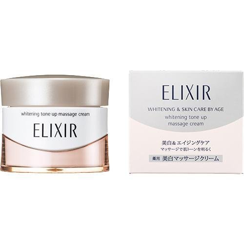 Kem massage da mặt trắng da chống lão hoá Shiseido Elixir Whitening & Revitalizing Care Whitening Tone Up Massage Cream (100g) - Nhật Bản