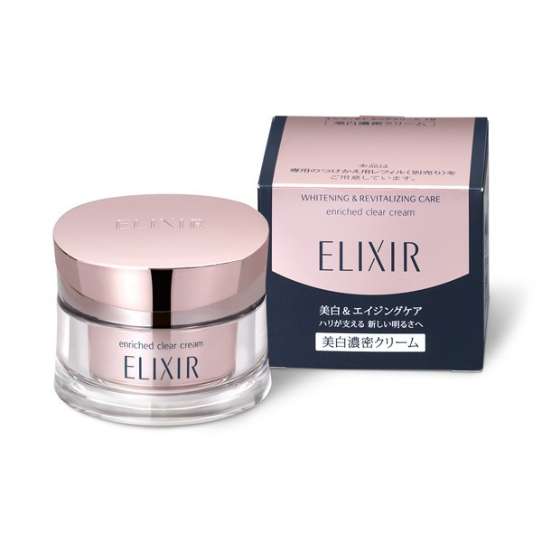 Kem dưỡng da ban đêm trắng da chống lão hoá Shiseido Elixir Whitening & Revitalizing Care Enriched Clear Cream (45g) - Nhật Bản