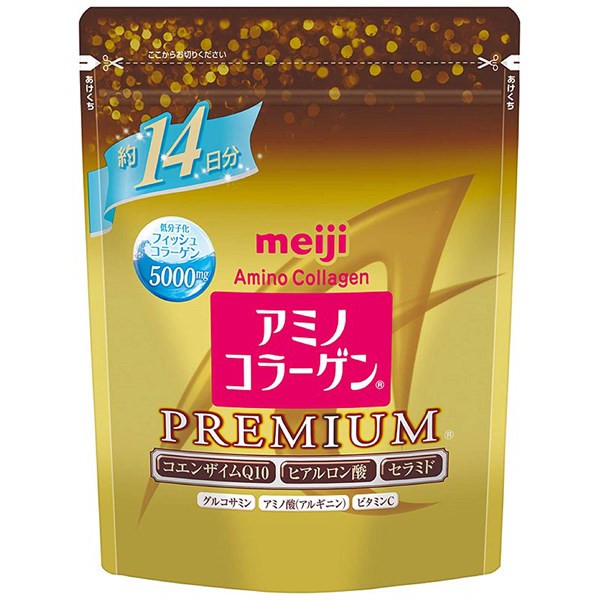 Bột Meiji Amino Collagen Premium (98g/196g) Mẫu Mới - Nhật Bản