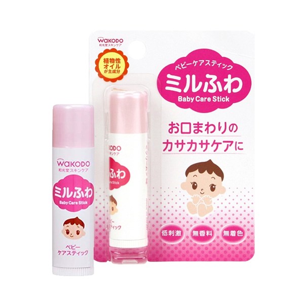 Son dưỡng môi cho bé Wakodo Baby Care Stick (5g) - Nhật Bản