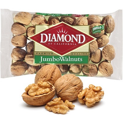 Hạt óc chó nguyên vỏ Diamond of California Jumbo Walnuts (453g) - Mỹ