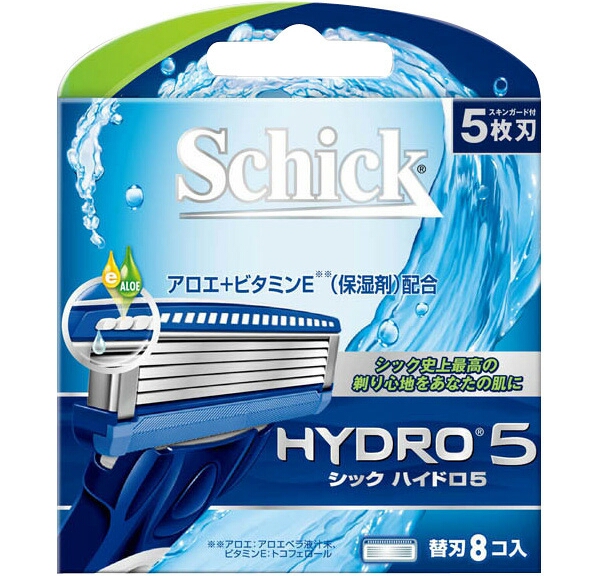Hộp dao cạo râu Schick Hydro 5 (8 lưỡi/hộp) - Nhật Bản
