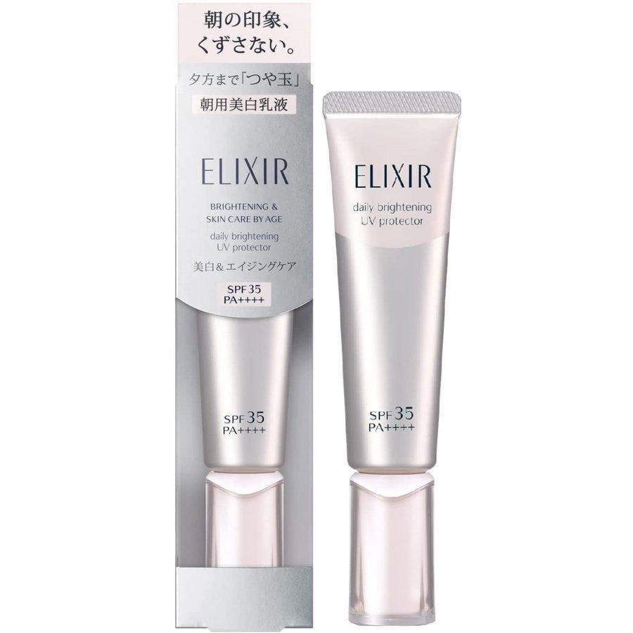 Kem dưỡng ngày trắng da Elixir Brightening & Skin Care by Age Daily Brightening UV Protector SPF35 PA++++ (35ml) - Nhật Bản