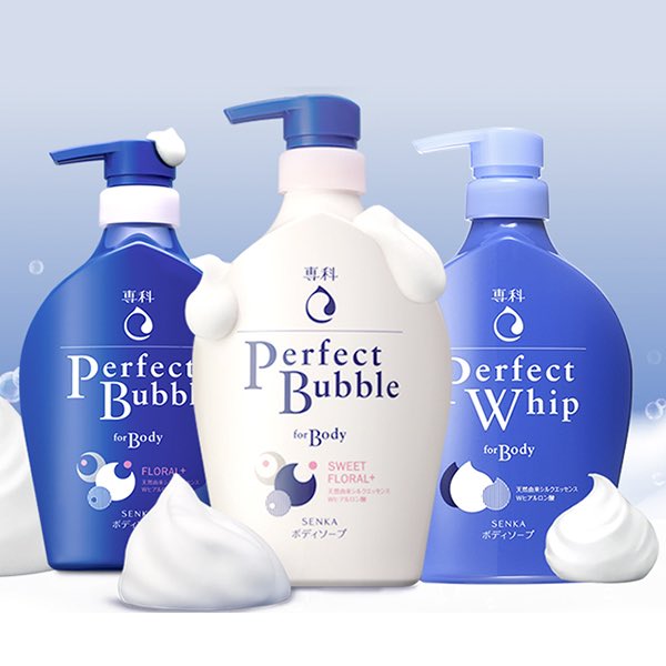 Sữa tắm Senka Perfect Bubble/Whip for Body (500ml) - Nhật Bản