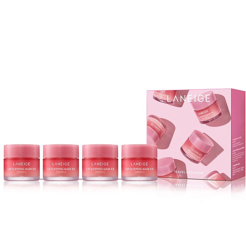 Set mặt nạ ngủ dưỡng môi Laneige Lip Sleeping Mask Ex Berry (20g x 4) - Hàn Quốc