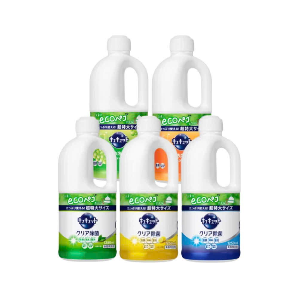 Nước rửa chén diệt khuẩn khử mùi KAO Kyukyutto (1250ml) Mẫu Mới - Nhật Bản
