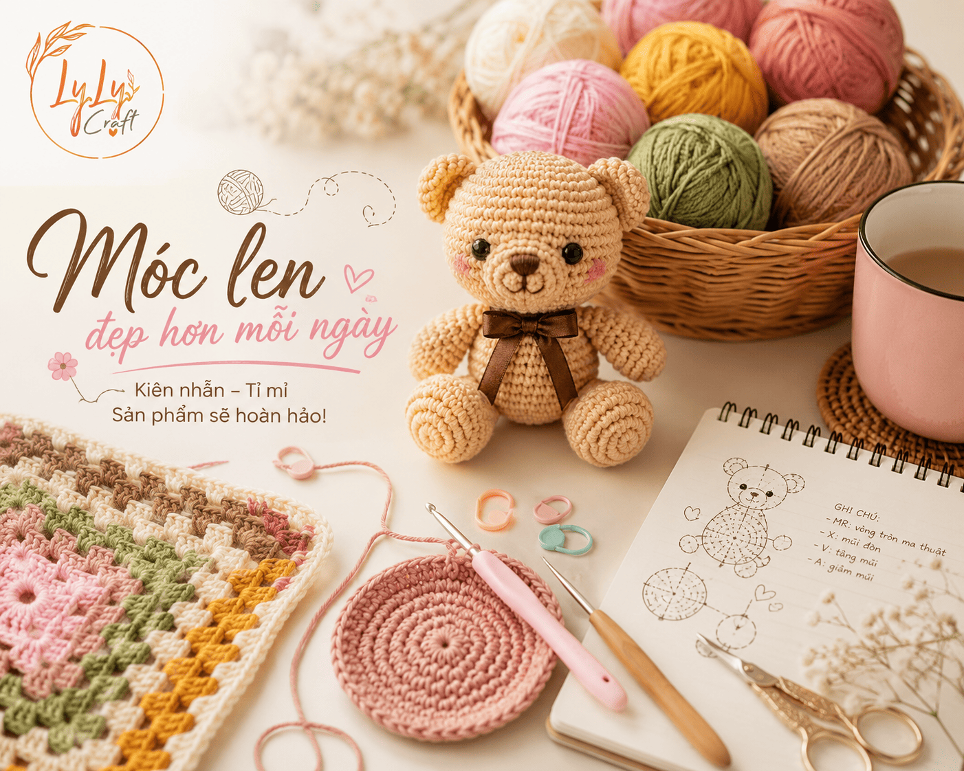 Vì sao móc len bị méo? 6 lỗi người mới thường gặp