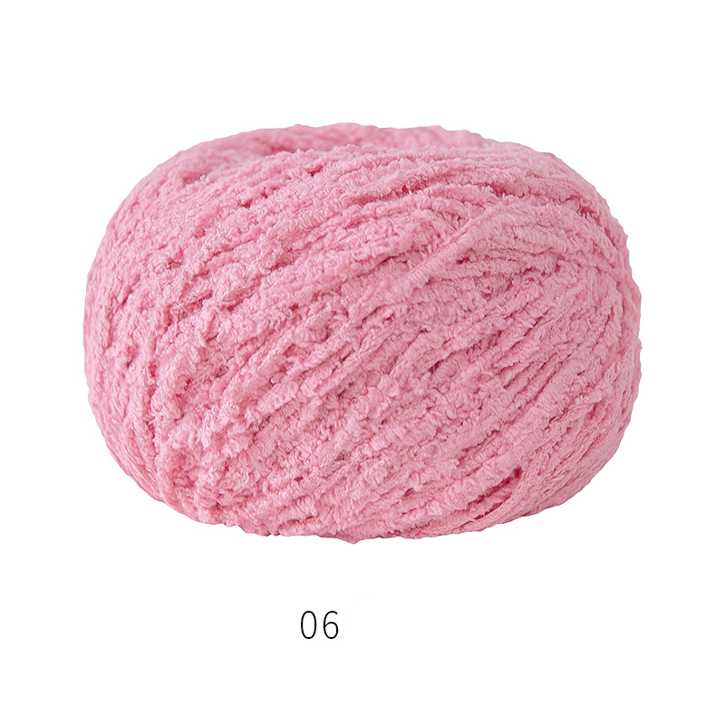 Len Bông Xù Cuộn 50gr Gồm 42 Màu Sợi To, Dụng Cụ Móc Len Cho Người Mới Bắt Đầu