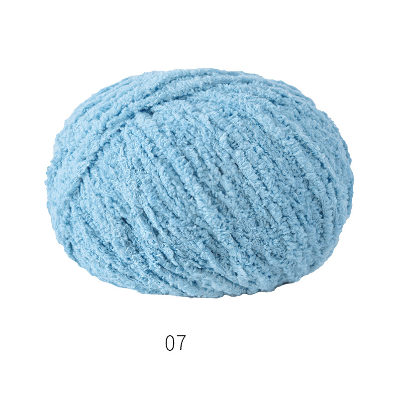 Len Bông Xù Cuộn 50gr Gồm 42 Màu Sợi To, Dụng Cụ Móc Len Cho Người Mới Bắt Đầu