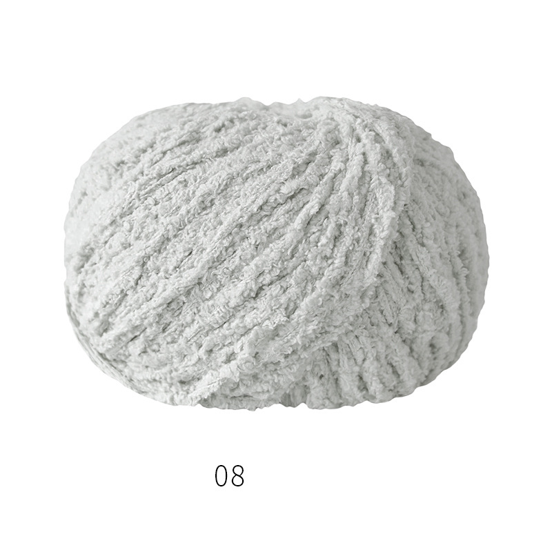 Len Bông Xù Cuộn 50gr Gồm 42 Màu Sợi To, Dụng Cụ Móc Len Cho Người Mới Bắt Đầu