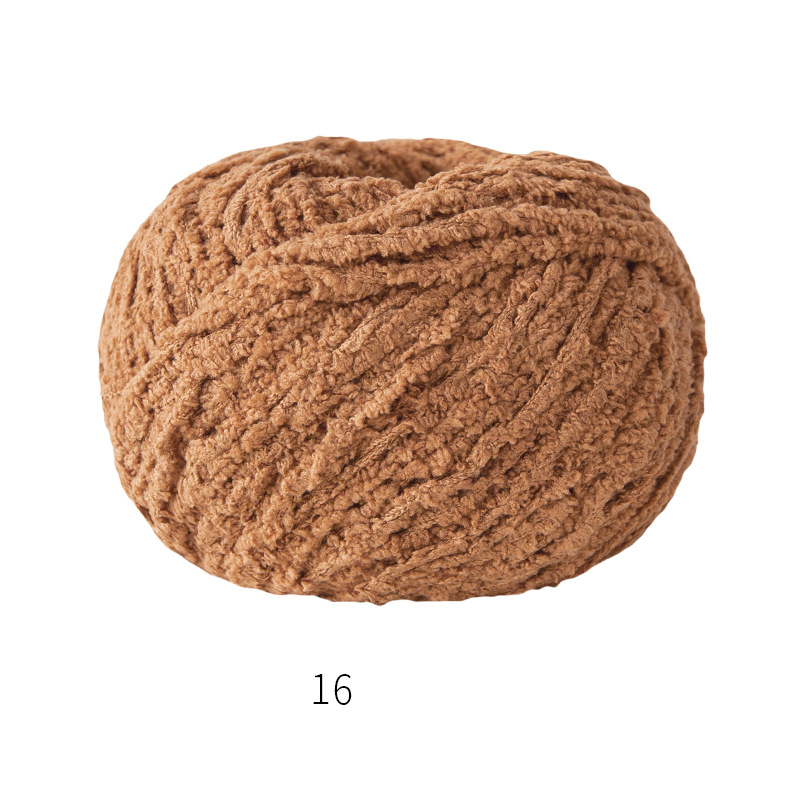 Len Bông Xù Cuộn 50gr Gồm 42 Màu Sợi To, Dụng Cụ Móc Len Cho Người Mới Bắt Đầu