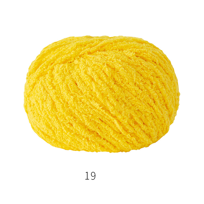 Len Bông Xù Cuộn 50gr Gồm 42 Màu Sợi To, Dụng Cụ Móc Len Cho Người Mới Bắt Đầu