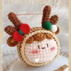 Gói Nguyên Vật Liệu Làm Móc Khoá Đầu tròn Noel