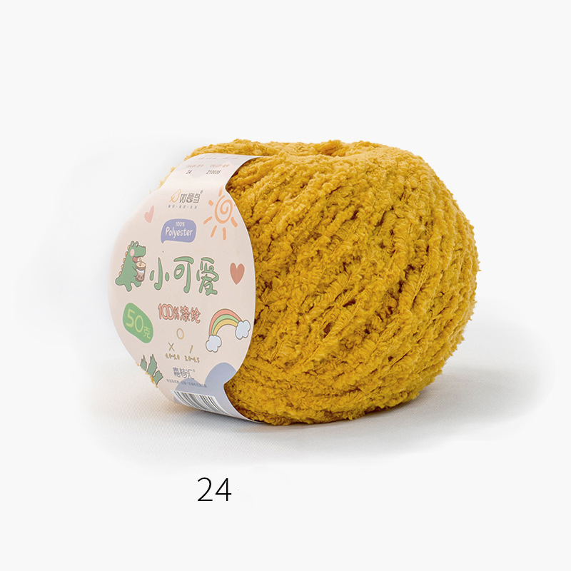 Len Bông Xù Cuộn 50gr Gồm 42 Màu Sợi To, Dụng Cụ Móc Len Cho Người Mới Bắt Đầu