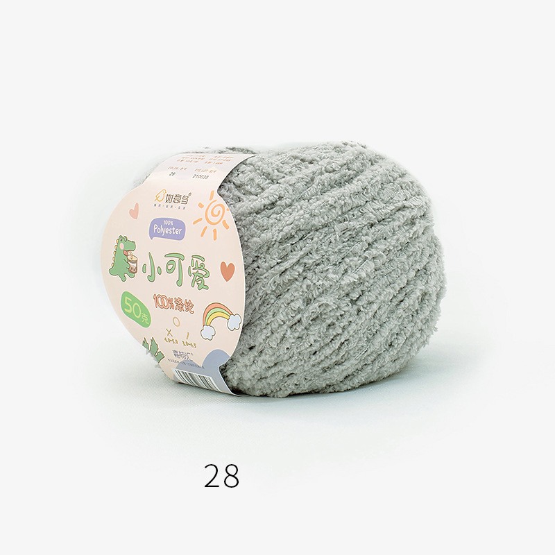 Len Bông Xù Cuộn 50gr Gồm 42 Màu Sợi To, Dụng Cụ Móc Len Cho Người Mới Bắt Đầu