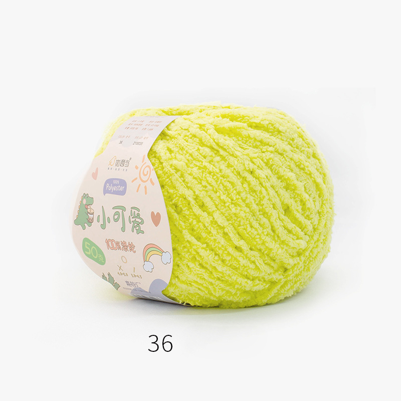 Len Bông Xù Cuộn 50gr Gồm 42 Màu Sợi To, Dụng Cụ Móc Len Cho Người Mới Bắt Đầu