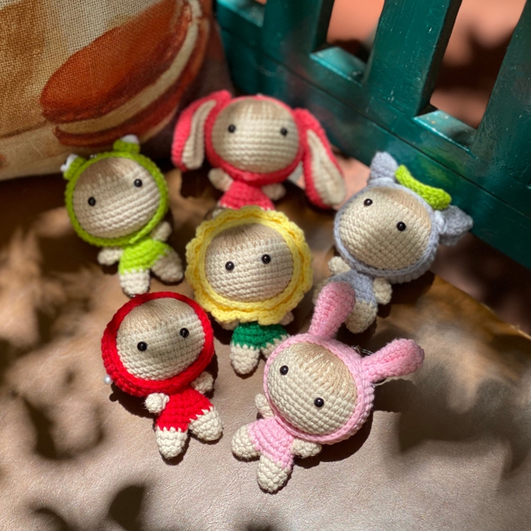 Móc Khoá Len Milk Cotton Handmade LYLYCRAFT Quà Tặng Sinh Nhật Móc Chìa Khoá Cute Dành Cho Bạn Gái