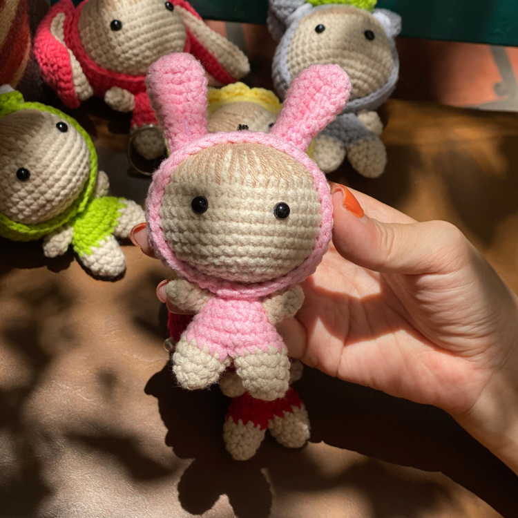 Móc Khoá Len Milk Cotton Handmade LYLYCRAFT Quà Tặng Sinh Nhật Móc Chìa Khoá Cute Dành Cho Bạn Gái