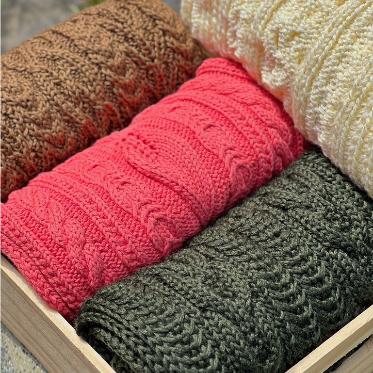 Khăn Len Ống Đan Tay Handmade Chất Liệu Visco Cao Cấp LyLyCraft Đan Thủ Công Làm Quà Tặng Mùa Đông Ý Nghĩa KHL105