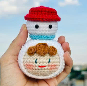Gói Nguyên Vật Liệu Làm Móc Khoá Đầu tròn Noel