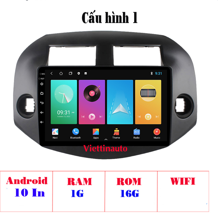 Màn hình Android 9 In xe Toyota RAV 4 20062012 Tiếng việt tích hợp GPS dẫn  đường  Viettinautovn