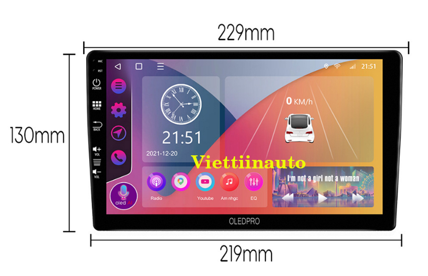 Màn hình Android ô tô, Android 9 In, Màn hình Oled, OledPro,Màn hình Ô ...