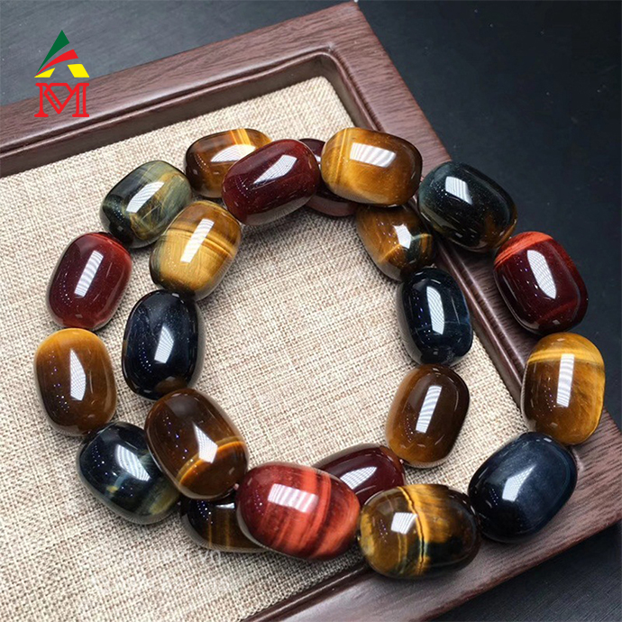 Vong Tay Thạch Anh Mắt Hổ Nau Vang Lu Thống Phong Thủy Maxi Sieu Thị đồ Phong Thuỷ Gia Sỉ
