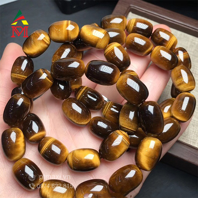 Vong Tay Thạch Anh Mắt Hổ Nau Vang Lu Thống Phong Thủy Maxi Sieu Thị đồ Phong Thuỷ Gia Sỉ