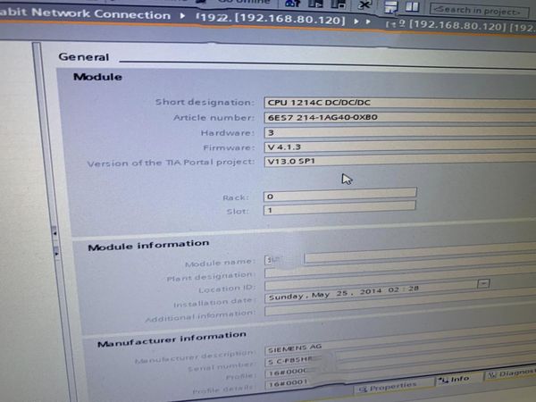 Crack Password PLC S7-1200 CPU 1214C