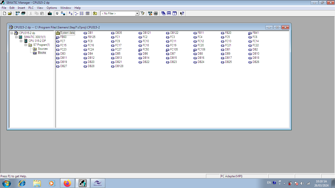 Crack password PLC Siemens CPU315-2DP (315-2AG10-0AB0)