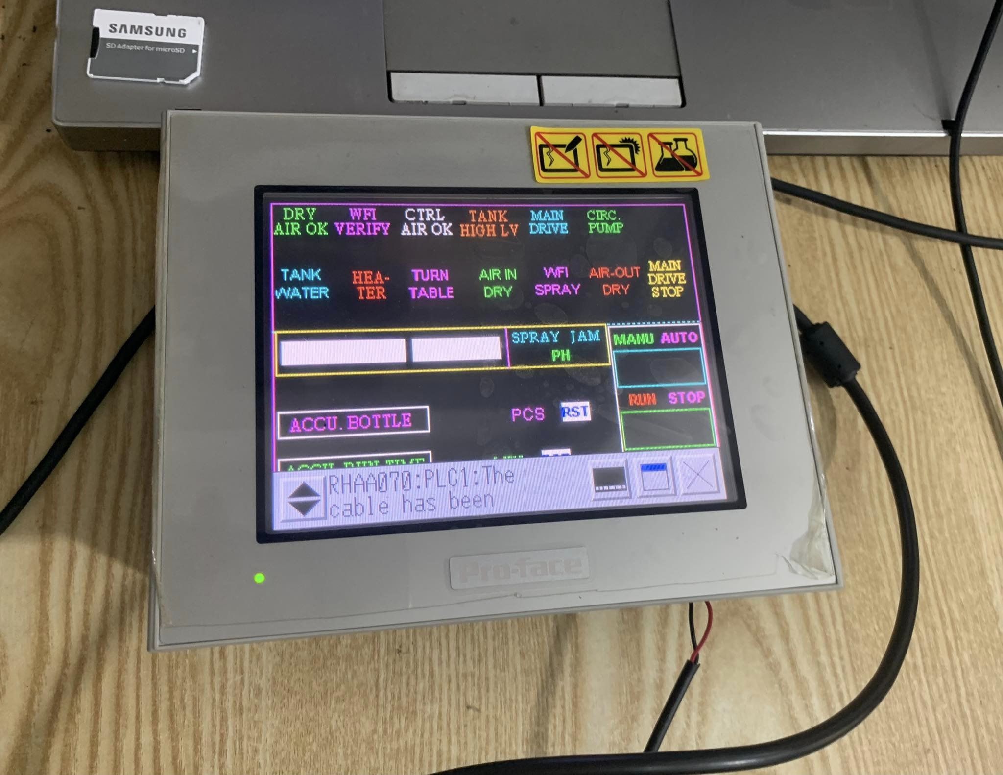 Crack password HMI Pro-face GP-4301TW