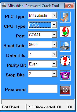 Phần Mềm Crack Password FX3G PLC Mitsubishi