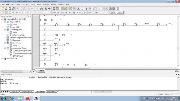 Crack password PLC Inovance H1U