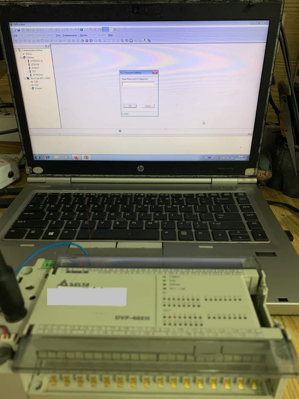 Crack password PLC Delta DVP-48EH00T3