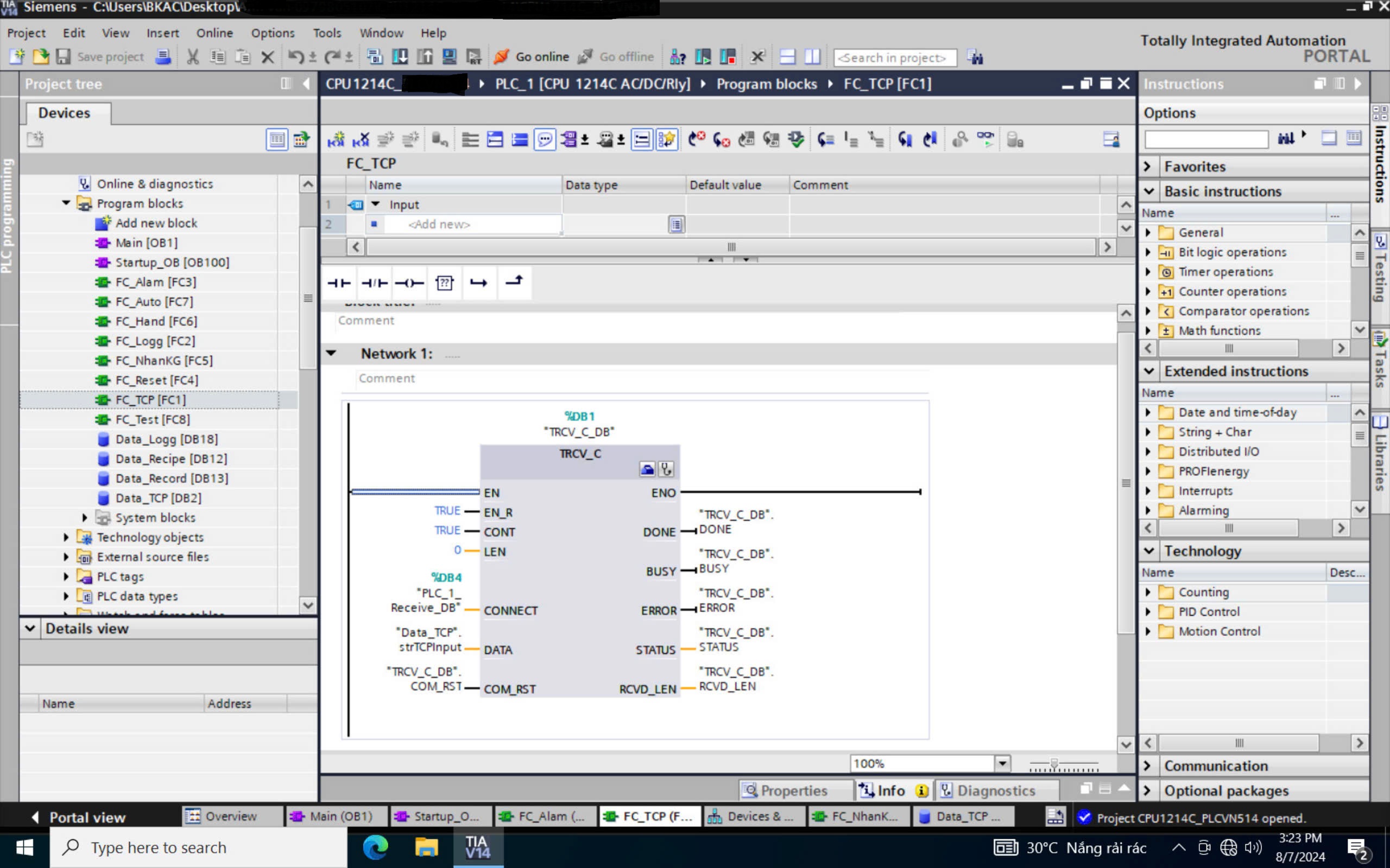 Crack password PLC Siemens CPU1214C AC/DC/RLY