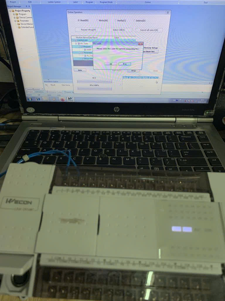 Crack password PLC WECON LX3V-2416MT