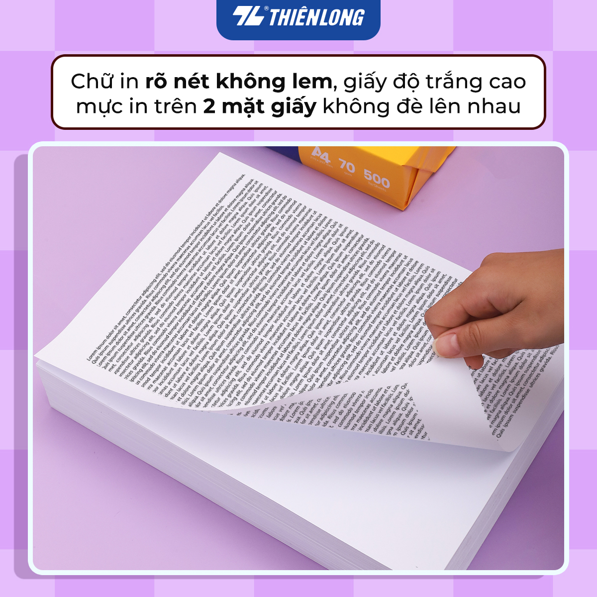 Ream giấy A4 70 gsm Thiên Long Copy Plus PP-003 (500 tờ)