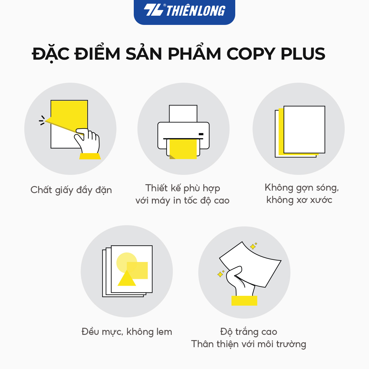 Ream giấy A4 70 gsm Thiên Long Copy Plus PP-003 (500 tờ)