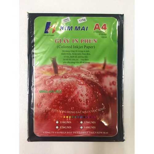 Giấy in ảnh Kim Mai ĐL135gsm, bóng 1 mặt