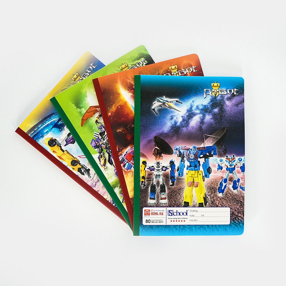 Vở School Robot, 80tr, ĐL: 100/92