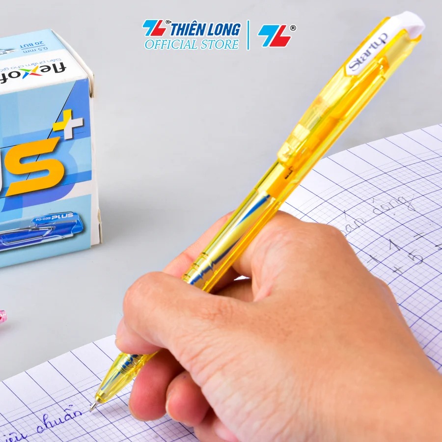 Bút bi Thiên Long Flexoffice FO-039 PLUS/VN 4MC - Mực đạt tiêu chuẩn châu Âu