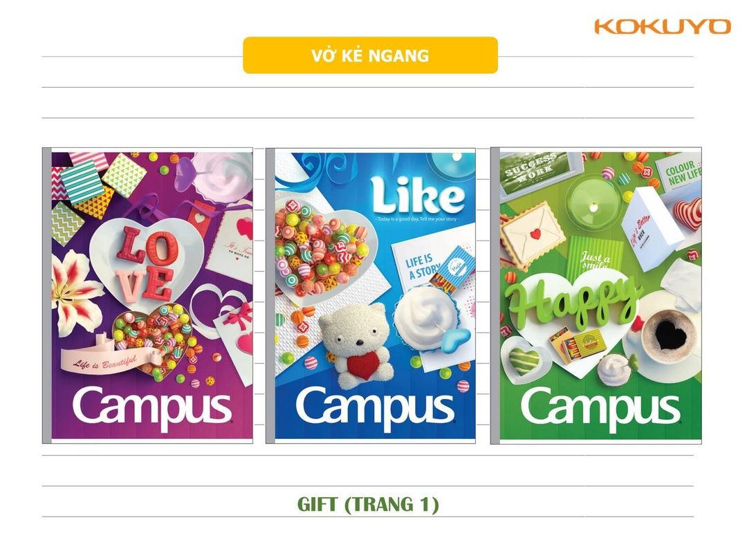 Vở 200 trang, khổ B5, màu trắng, đỏ, định lượng 58~65g/m2, 5 quyển/gói,  60 quyển/ thùng