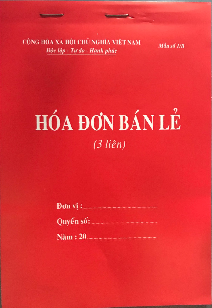 Hóa đơn bán lẻ khổ A5 3 liên