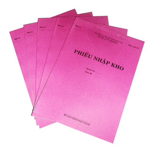 Phiếu nhập, xuât  kho lớn 1 liên A4