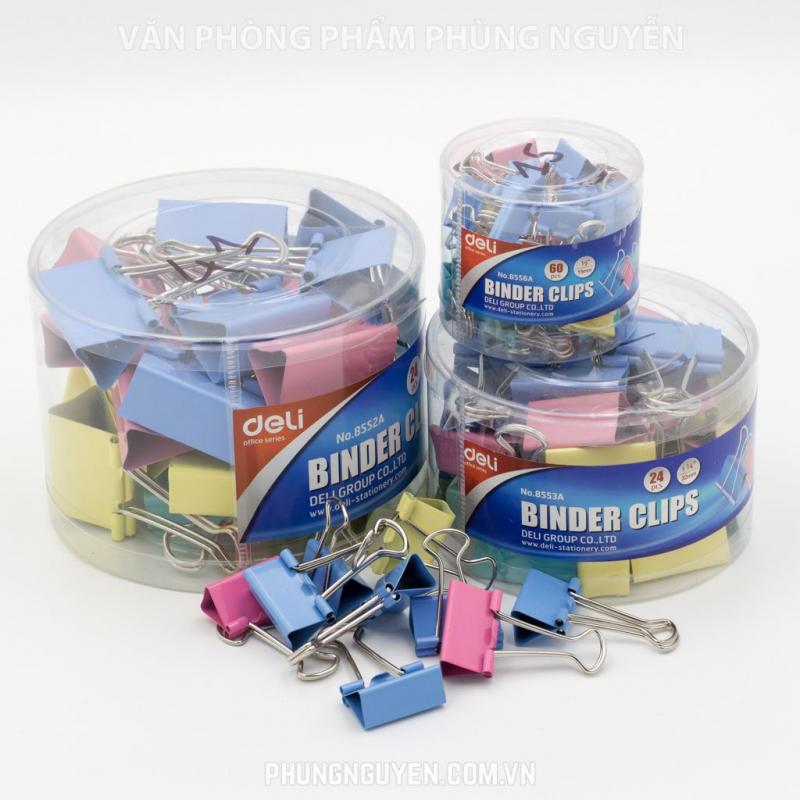 Kẹp bướm màu 25mm deli