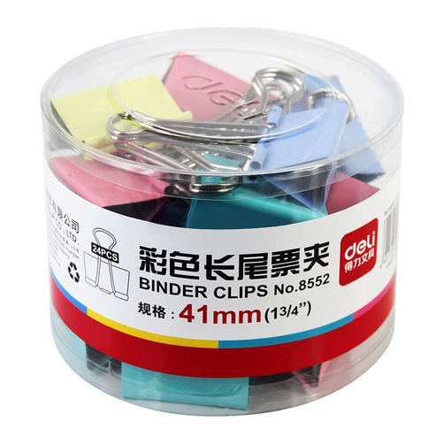 Kẹp bướm màu 41mm deli